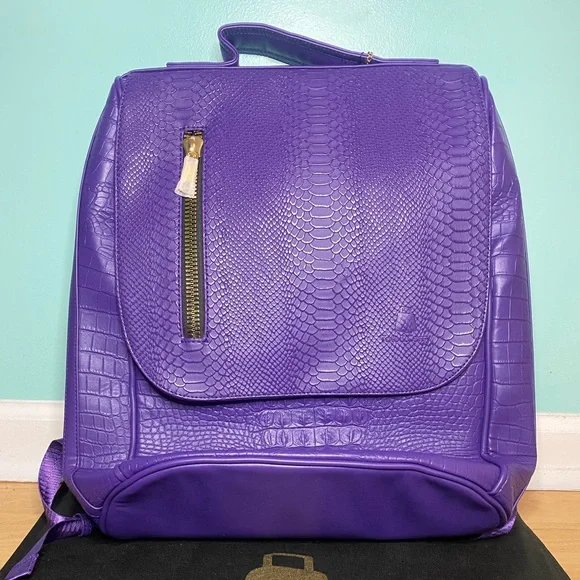 Tote and Carry Lavender  Backpack with Gold Hardware Luxury Diaper Bag Backpack | Lavender – Elegant & Practical main image 4